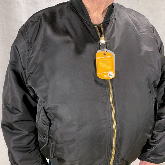 Alpha Industries Other - Alpha MA-1 Flight Jacket Black 3XL XXXL NWT